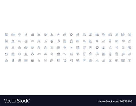 Capital Expenditure Line Icons Collection Vector Image