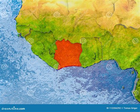 Map Of Ivory Coast Stock Illustration Illustration Of World 112356292