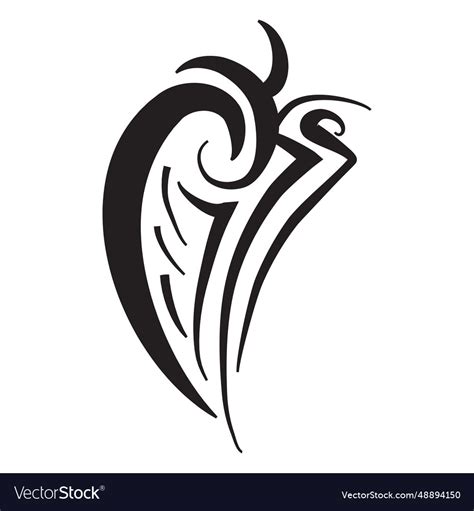 Isolated Tribal Wing Pinstripes Royalty Free Vector Image