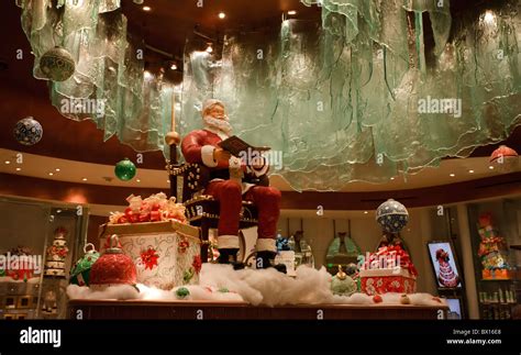 santa claus display bellagio hotel las vegas nevada stock photo alamy