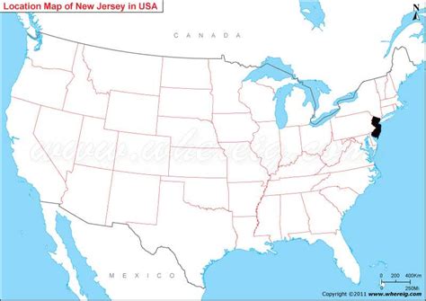 Where is New Jersey State? / Where is New Jersey Located in the US Map