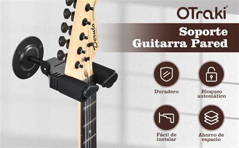 OTraki Colgador De Guitarra Electrica Para Pared Con Gravedad Bloqueo