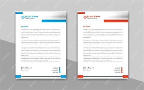 Premium Vector | Simple letterhead template for business