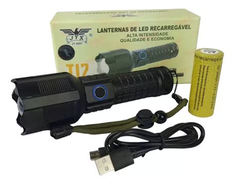 Lanterna Led T T Tica Recarreg Vel Janelas Alto Brilho