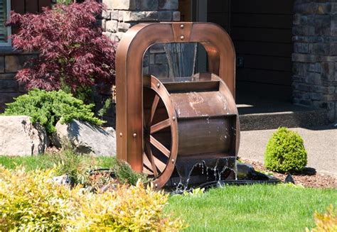 Copper Water Wheel Fountain Water Wheel Water Projects Water Wheel