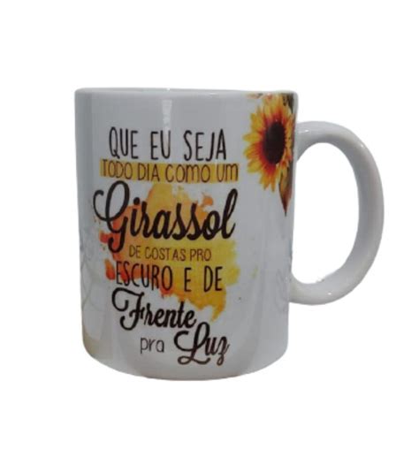 Caneca Personalizada Girassol Elo Produtos Especiais