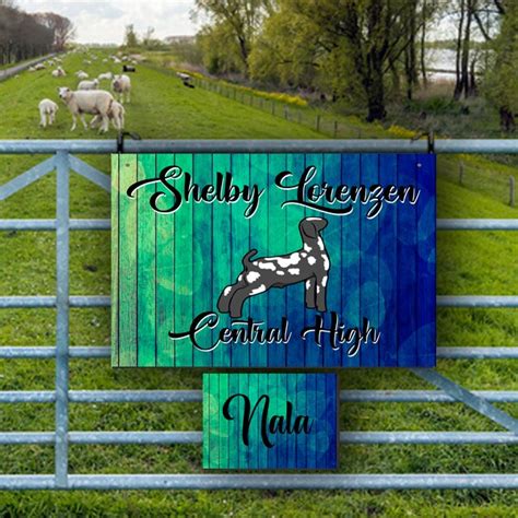 Cattle Show Stall Sign Etsy