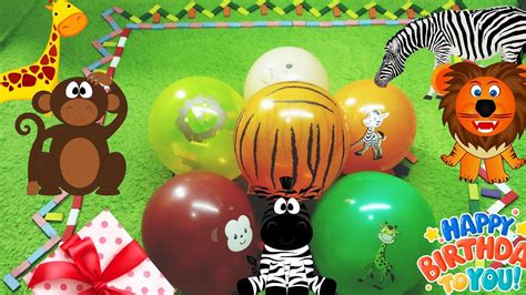 Blowing Up Balloons🎈balloon Pop🎈happybirthday Balloon Pop🎈animals