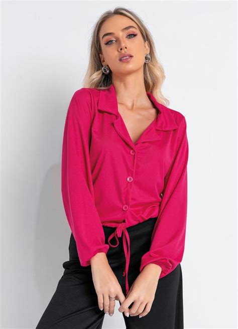 Blusa Rosa Abertura Es Queima De Estoque