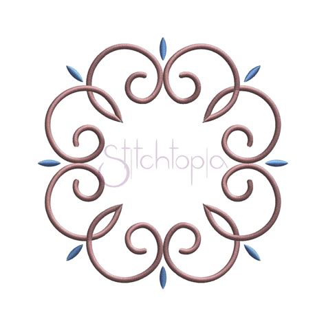 Curly Applique Accent Frame Stitchtopia