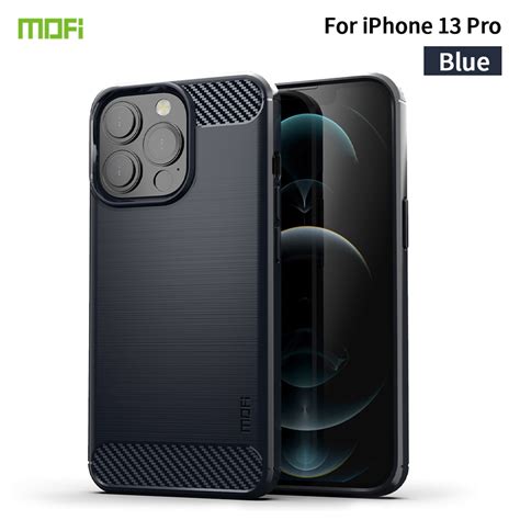 Mofi Gentleness Series Brushed Texture Carbon Fiber Soft Tpu Case For