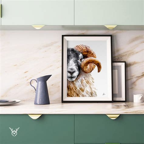 Blackface Sheep Painting Ram sheep Art Print Sheep Print | Etsy