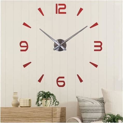 Horloge Murale 3D Bricolage Grande Horloge Murale Design Moderne