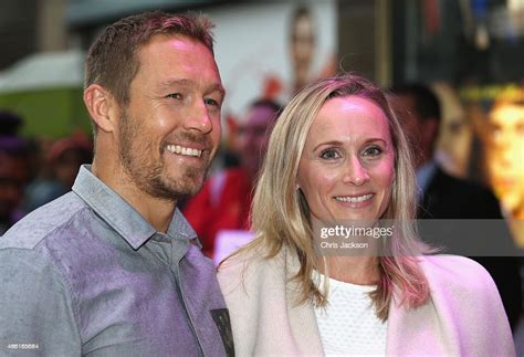 Jonny Wilkinson and his wife Shelley Jenkins attend the World... News ...