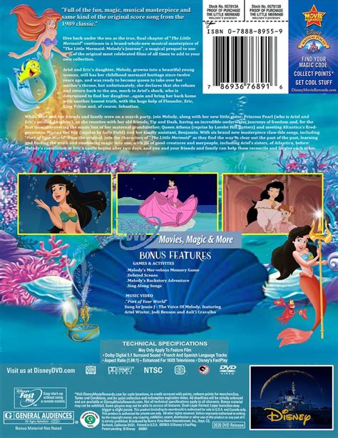 Calma paridad Abastecer little mermaid dvd cover Goma de dinero Ritual ...