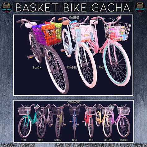 Second Life Marketplace Junk Food Basket Bike Purple