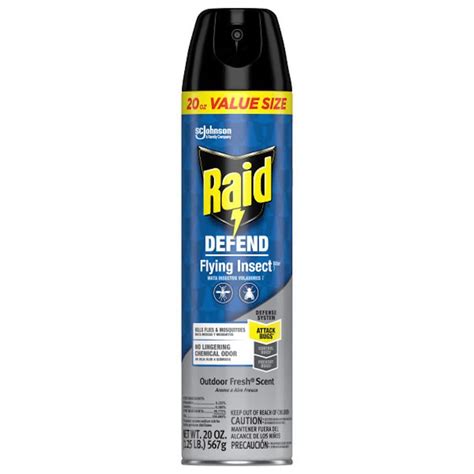 Raid Defend Flying Insect Killer 7, Flying Insect Spray Can, Outdoor ...