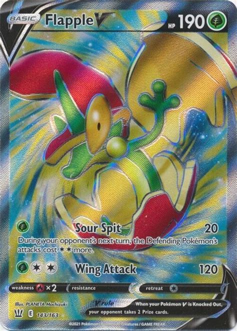 Flapple V Full Art Ultra Rare Battle Styles Pokemon Tcg Ebay