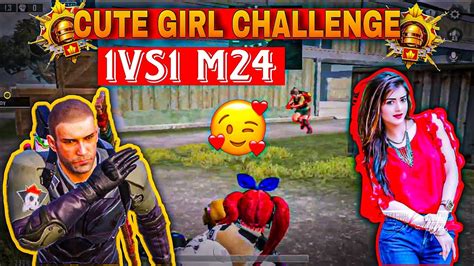 😱 Omg Cute Girl 1vs1 M24 Challenge Me Tdm In Bgmi Samsunga7a8j5j7