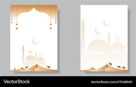 Islamic poster background design for ramadan Vector Image