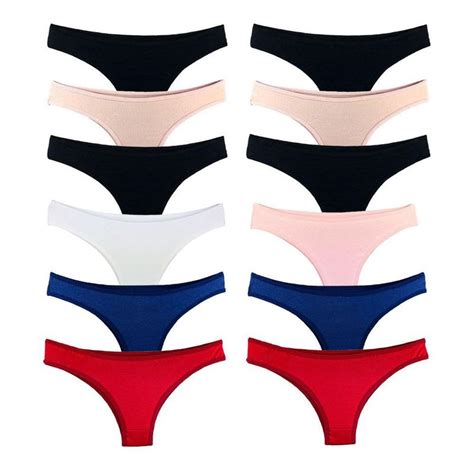 Kit Calcinhas Tanga Algodão Cotton Básica Lisa Lingerie Try Basics