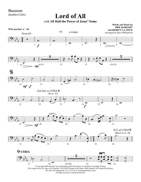 Lord Of All With All Hail The Power Of Jesus Name Choral Anthem SATB