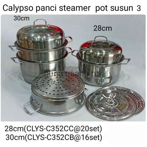 Jual Calypso Panci Steamer Pot Susun Ukuran Cm Shopee Indonesia