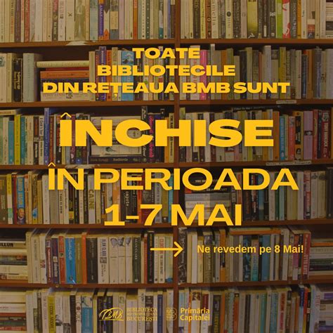 Programul BMB în perioada Sărbătorilor Pascale Biblioteca