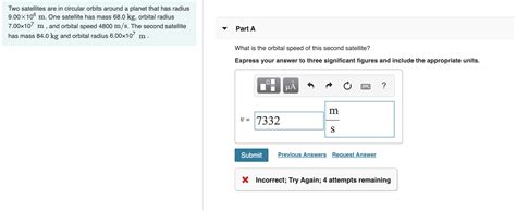 Solved Two Satellites Are In Circular Orbits Around A Planet Chegg