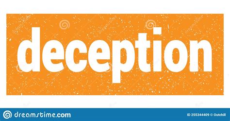 Deception Text Written On Orange Stamp Sign Stock Illustration