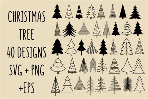 Christmas Tree Svg Bundle Pine Svg Christmas