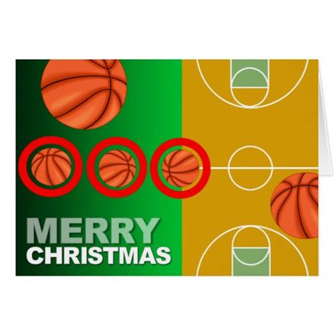 Basketball Merry Christmas Card | Zazzle