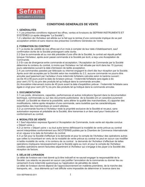 PDF les conditions générales de vente entre professionnels PDF