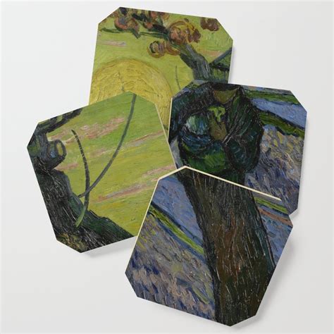 Vincent Van Gogh Sower With Setting Sun Coaster By Vincent Van Gogh Art