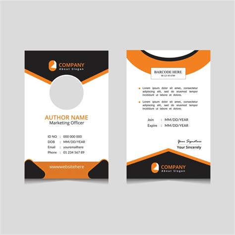 Professional Id Card Design 12177847 Vector Art at Vecteezy