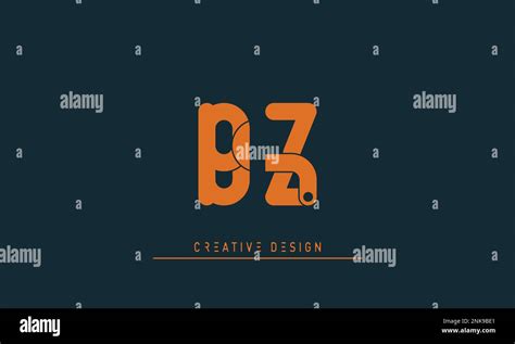 Letras Del Alfabeto Iniciales Monogram Logo Bz Zb Imagen Vector De