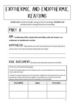 Exothermic and Endothermic Reactions experiment by Science Stars