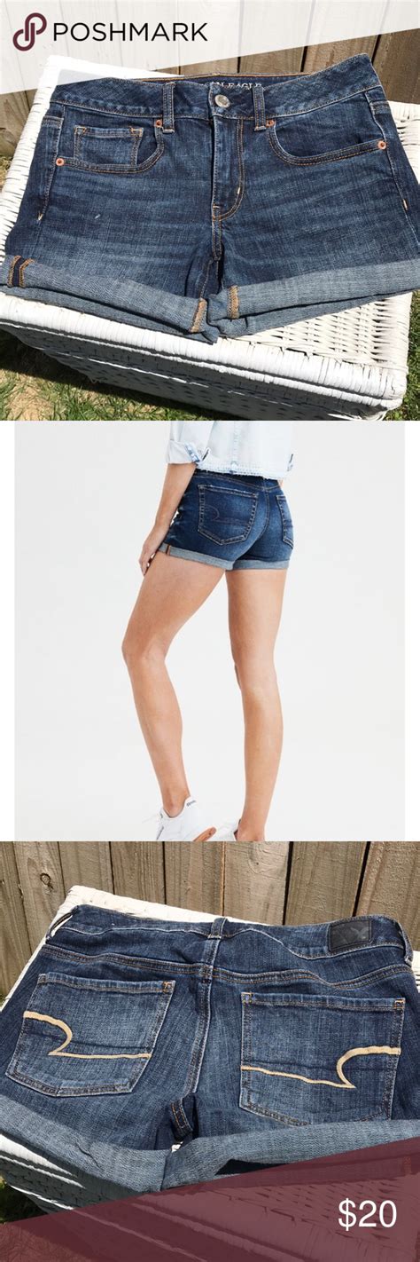 American Eagle Super Stretch Denim Midi Short Stretch Denim Denim