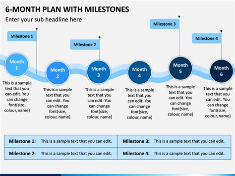 6 Month Plan With Milestones Powerpoint Template