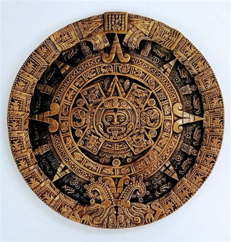 19 Aztec Solar Xiuhpohualliandtonalpohualli Wall Calendar Kalender