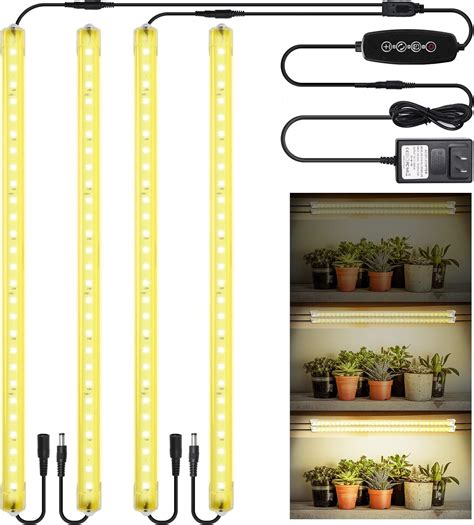 Mosthink Led Grow Light Strips 4 Packs 40w Full Spectrum Grow Lights For Indoor