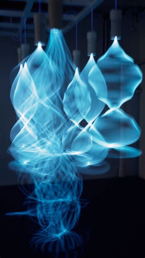 blue light installation inspiration blue  white light sculpture
