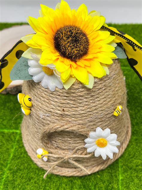 Bee Hive Skep Bee Hive Centerpiece Farmhouse Beehive Skep Decor Bee