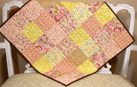 Patchwork Quilt Table Topper Basinet Blanket Stoller Quilt Etsy Quilted Table Toppers