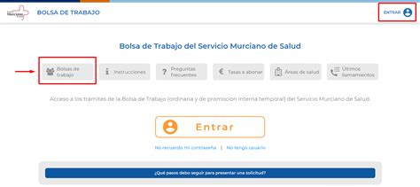 GUÍA Inscripción en las bolsas del Servicio Murciano de Salud