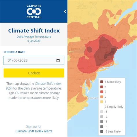 Climate Central on Twitter: "Daily average temperatures in parts of New ...