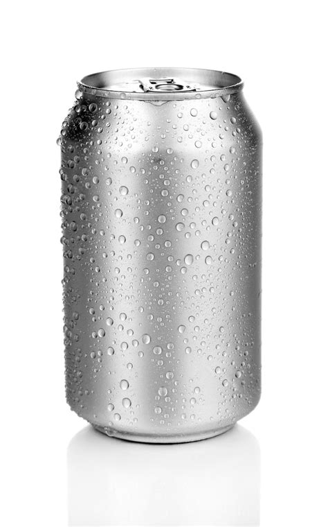 Premium Photo Aluminum Can With Water Drops Isolated On White