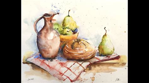 Still Life In Watercolor Painting Demo By Valerie Mafrica Artist