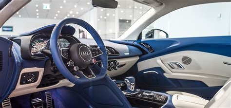 Check Out This Frosted Glass Blue Audi R8 Coupe With A Dual-Tone Interior | Carscoops