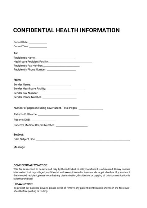 Hipaa Fax Cover Sheet Requirements And Templates Municorn Fax App Blog